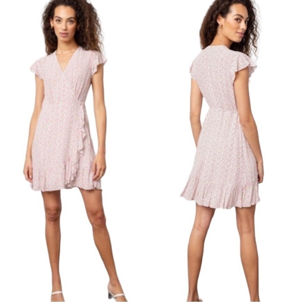 Rails Koreen Floral Vine Ruffle Wrap Dress Women’s Size XL